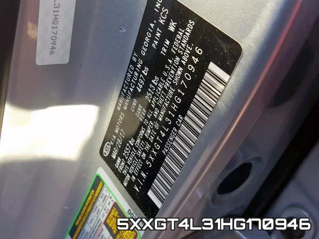 5XXGT4L31HG170946 фото 2