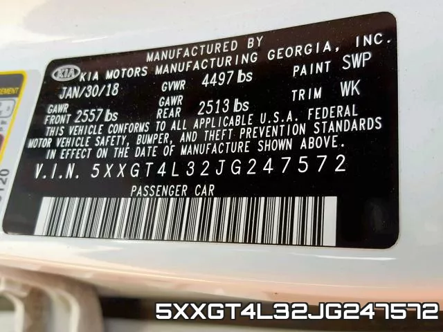5XXGT4L32JG247572 фото 2