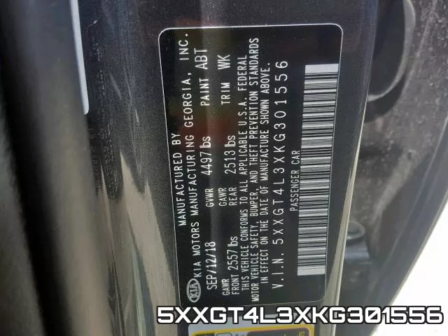 5XXGT4L3XKG301556 фото 2