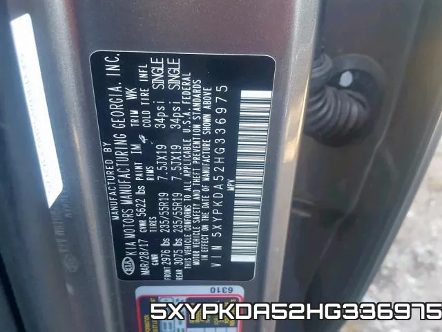 5XYPKDA52HG336975 фото 2