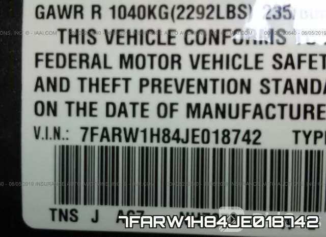 7FARW1H84JE018742 фото 10