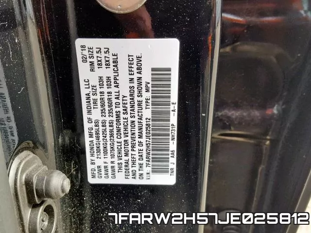 7FARW2H57JE025812 фото 2