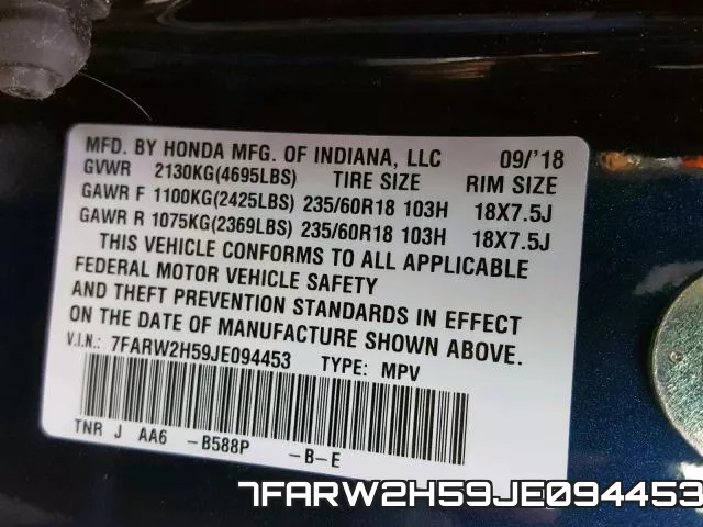7FARW2H59JE094453 фото 2