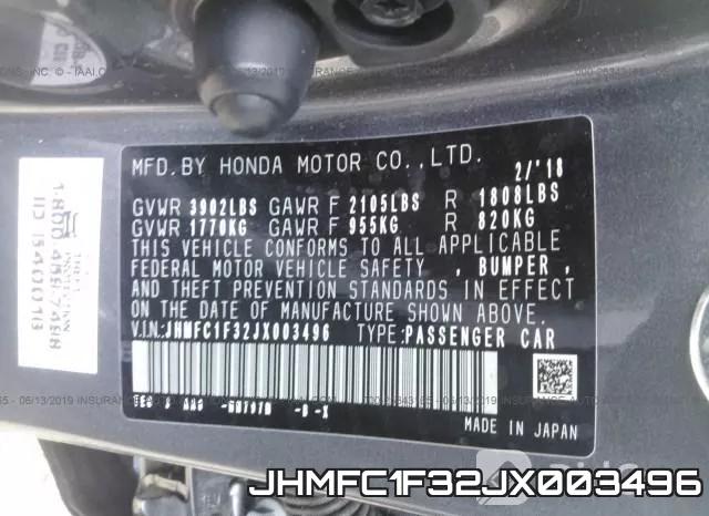 JHMFC1F32JX003496 фото 10