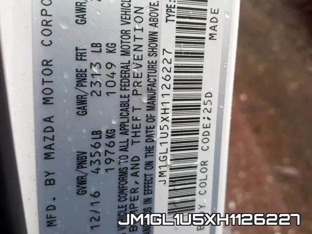 JM1GL1U5XH1126227 фото 2