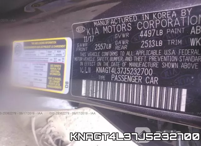 KNAGT4L37J5232700 фото 10