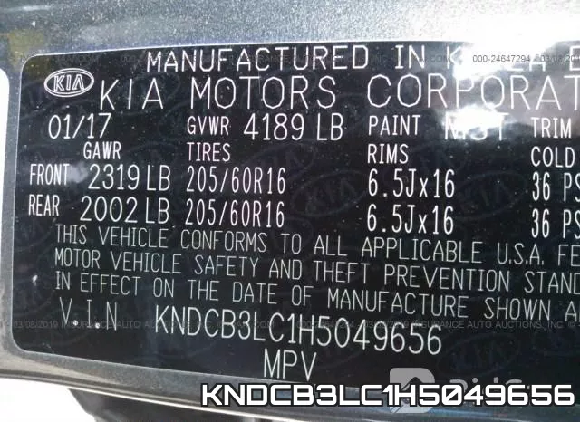 KNDCB3LC1H5049656 фото 10