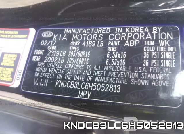 KNDCB3LC6H5052813 фото 10
