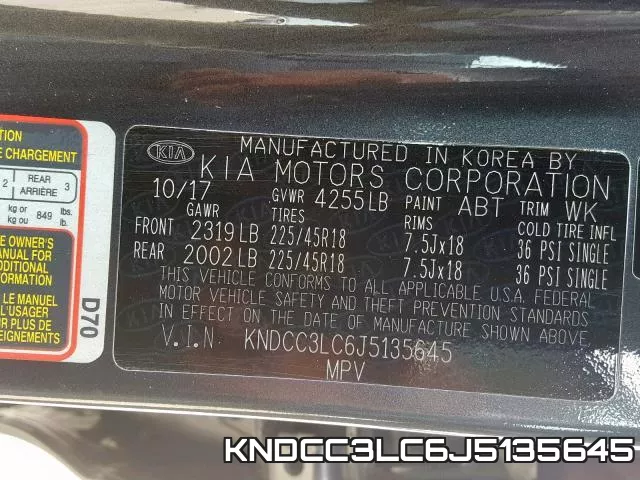 KNDCC3LC6J5135645 фото 2