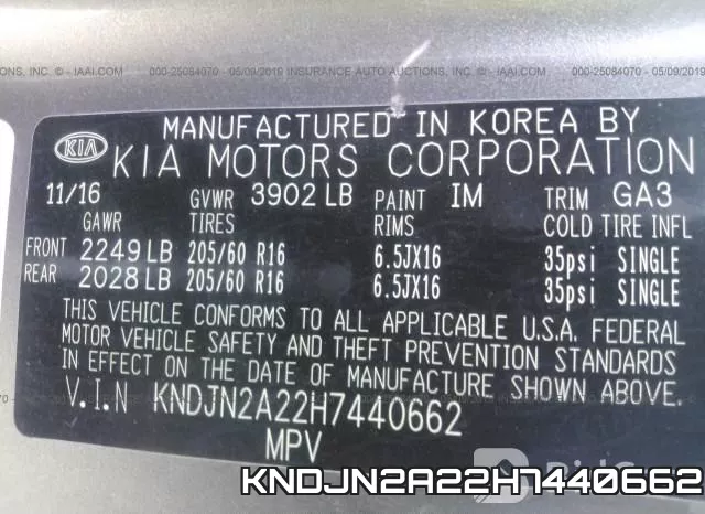 KNDJN2A22H7440662 фото 10