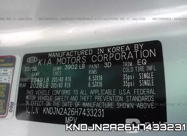 KNDJN2A26H7433231 фото 10