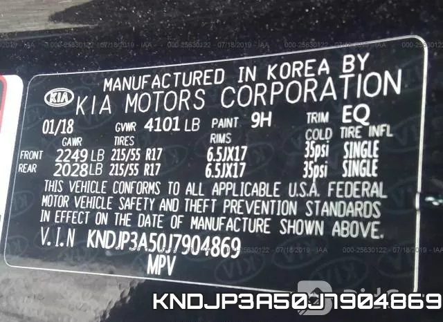 KNDJP3A50J7904869 фото 10
