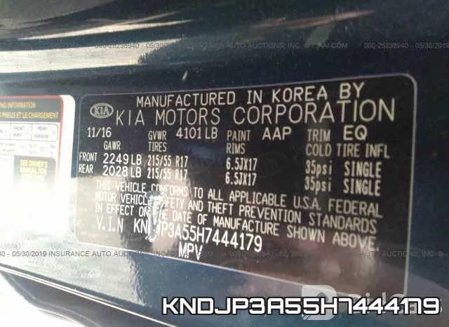KNDJP3A55H7444179 фото 10