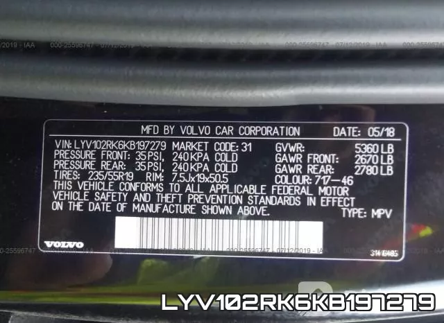 LYV102RK6KB197279 фото 10