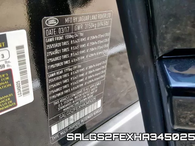 SALGS2FEXHA345025 фото 2