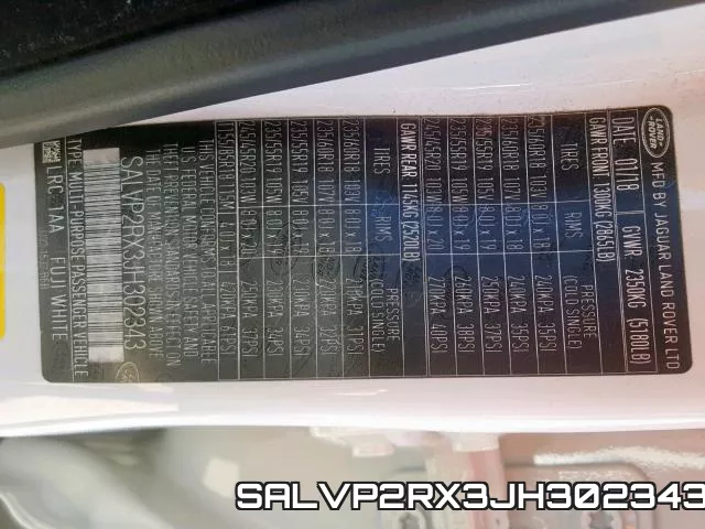SALVP2RX3JH302343 фото 2