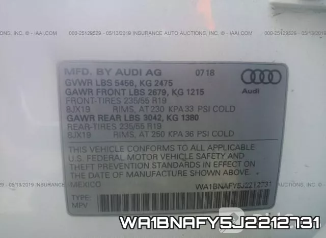 WA1BNAFY5J2212731 фото 10
