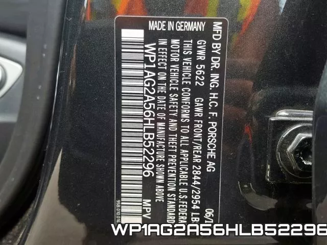 WP1AG2A56HLB52296 фото 2