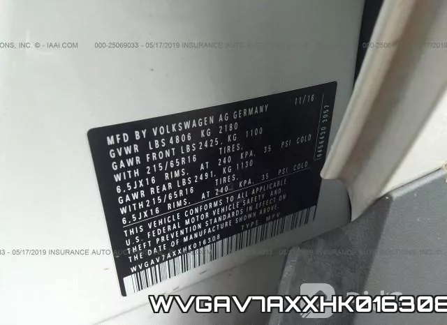 WVGAV7AXXHK016308 фото 10