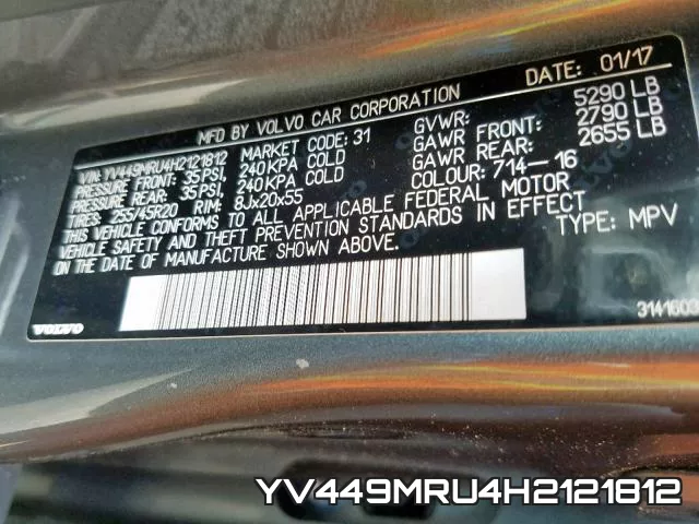 YV449MRU4H2121812 фото 2
