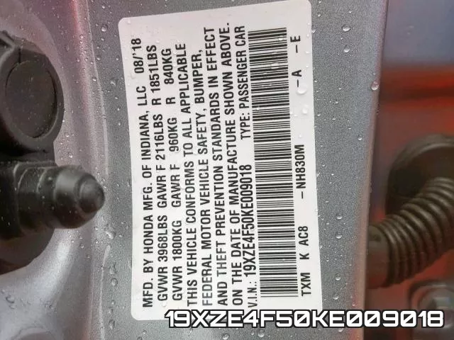 19XZE4F50KE009018 фото 2