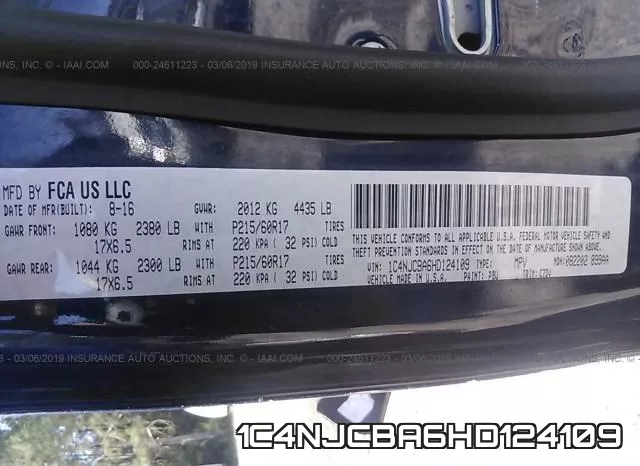 1C4NJCBA6HD124109 фото 10