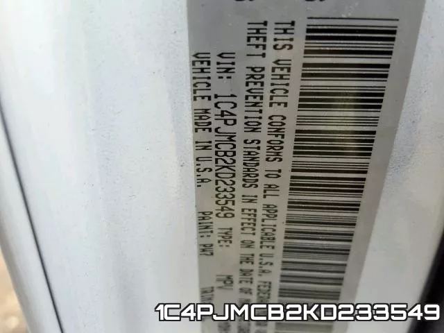 1C4PJMCB2KD233549 фото 2