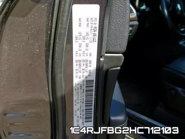 1C4RJFBG2HC712103 фото 2