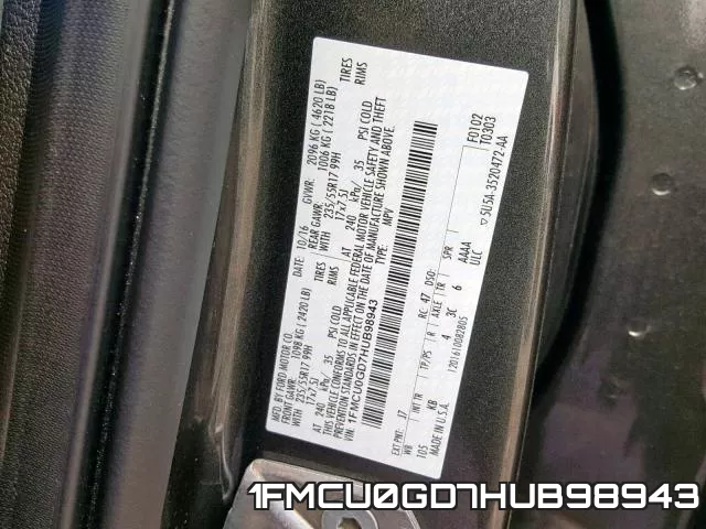 1FMCU0GD7HUB98943 фото 2
