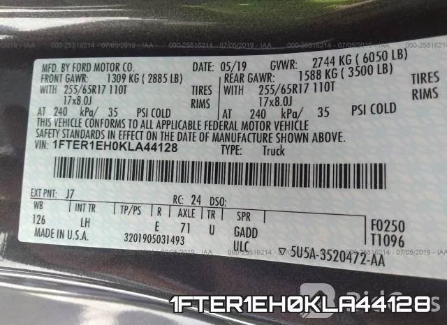 1FTER1EH0KLA44128 фото 10