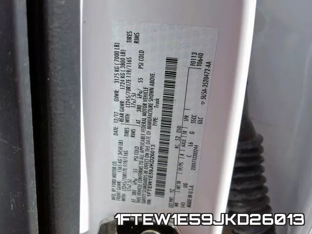 1FTEW1E59JKD26013 фото 2