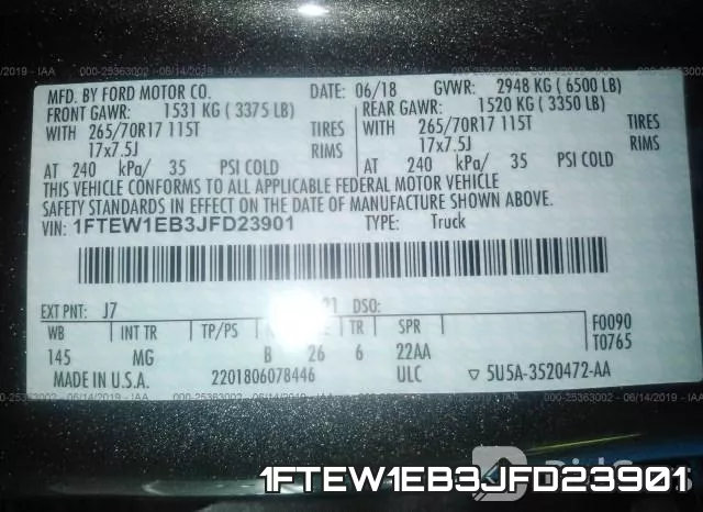 1FTEW1EB3JFD23901 фото 10