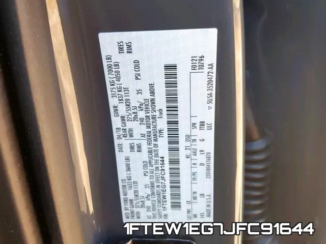 1FTEW1EG7JFC91644 фото 2
