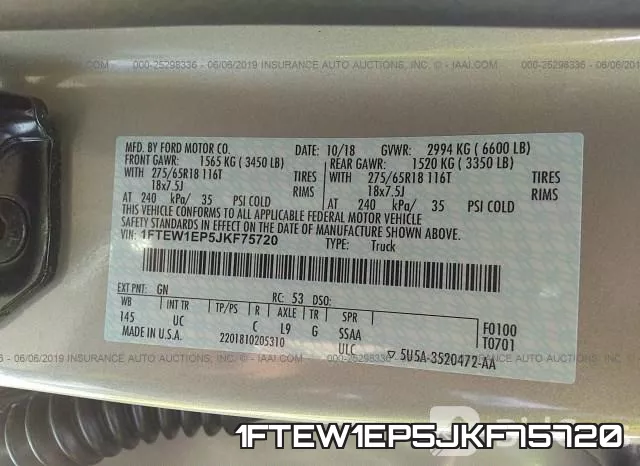 1FTEW1EP5JKF75720 фото 2