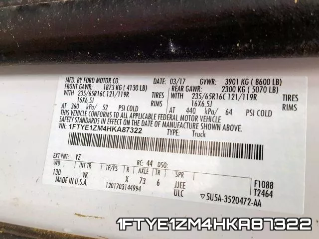 1FTYE1ZM4HKA87322 фото 2