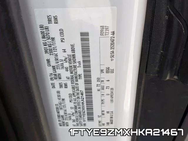 1FTYE9ZMXHKA21467 фото 2