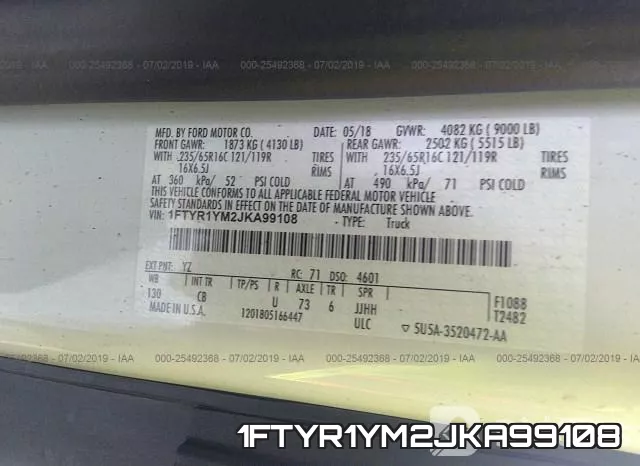 1FTYR1YM2JKA99108 фото 10
