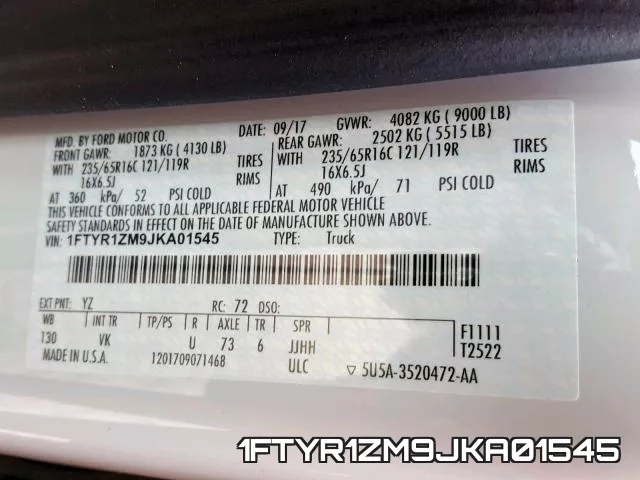 1FTYR1ZM9JKA01545 фото 2