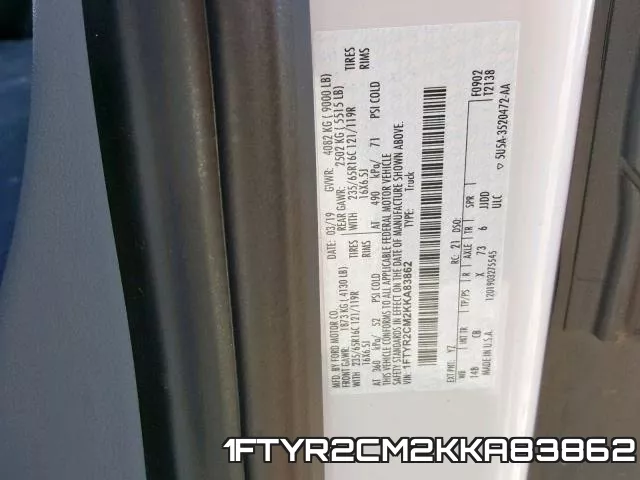 1FTYR2CM2KKA83862 фото 2