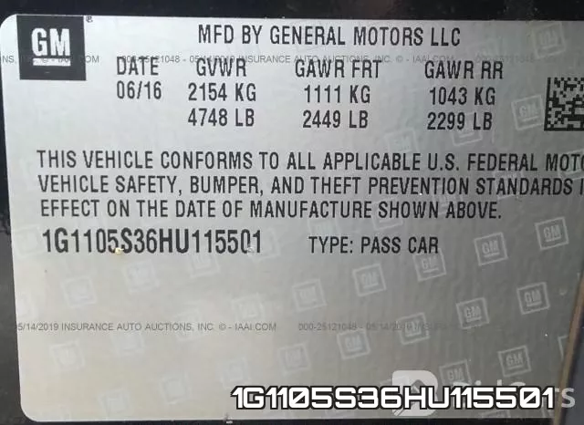 1G1105S36HU115501 фото 10