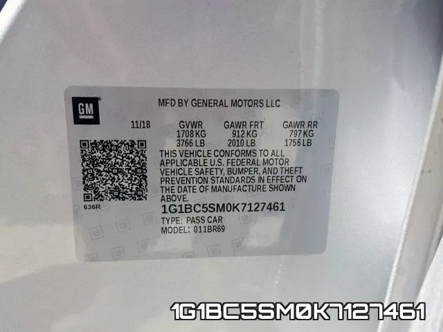 1G1BC5SM0K7127461 фото 2