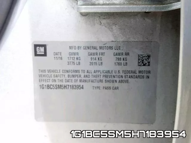 1G1BC5SM5H7183954 фото 2