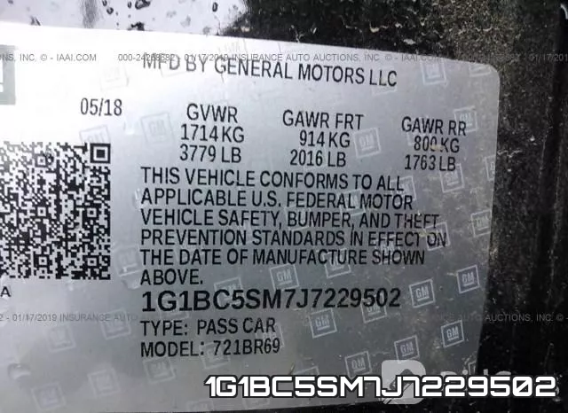 1G1BC5SM7J7229502 фото 10