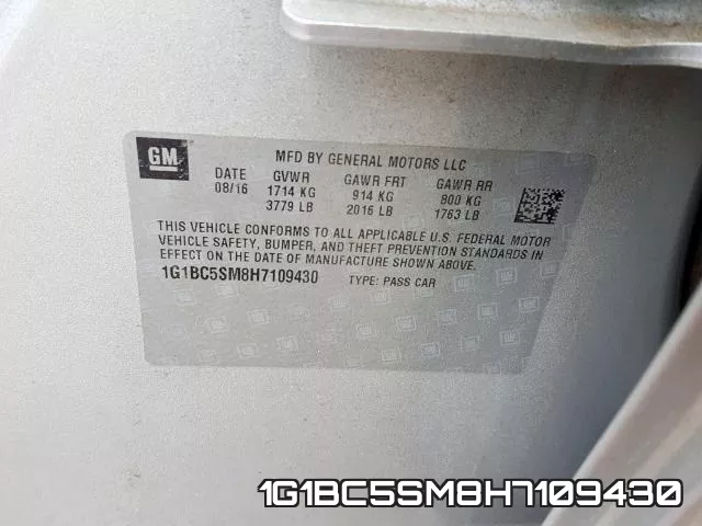 1G1BC5SM8H7109430 фото 2