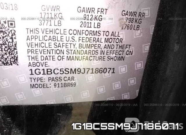 1G1BC5SM9J7186071 фото 10