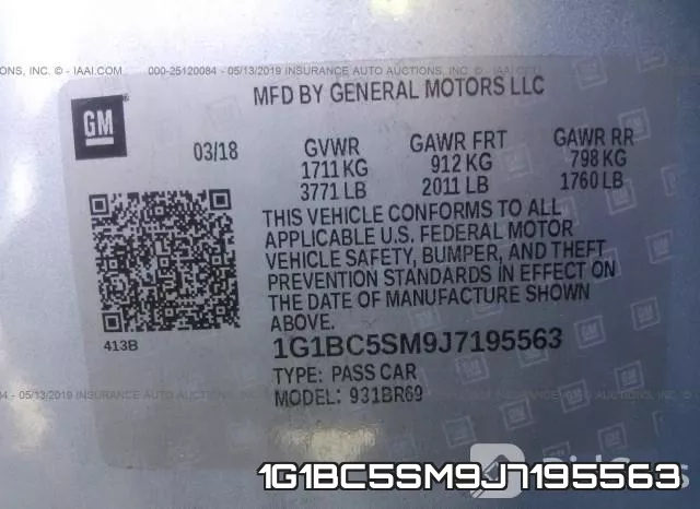 1G1BC5SM9J7195563 фото 10