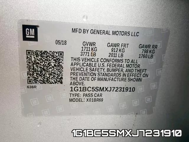 1G1BC5SMXJ7231910 фото 2