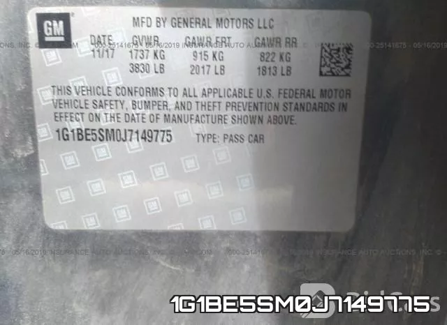 1G1BE5SM0J7149775 фото 10