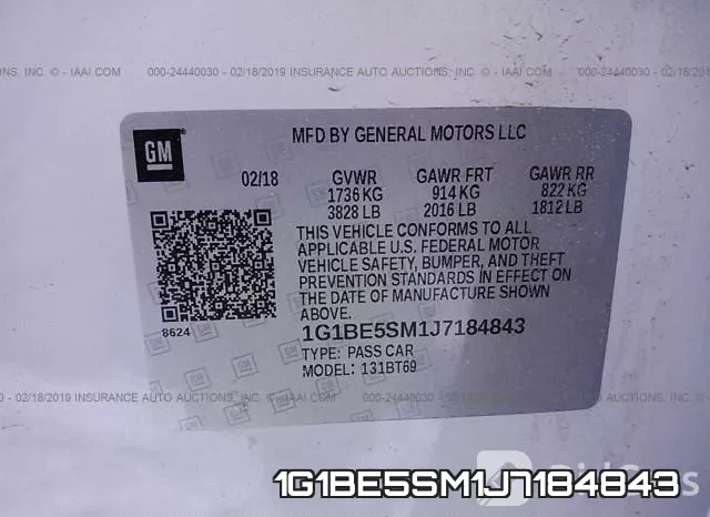 1G1BE5SM1J7184843 фото 10