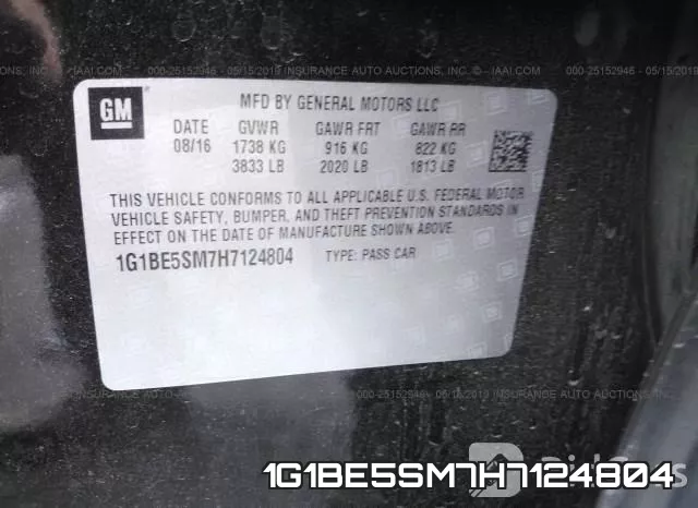 1G1BE5SM7H7124804 фото 10